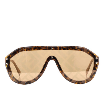 Fendi Fabulous Zucca Shield Sunglasses Metal