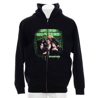 Balenciaga Men's Graphic Print Hoodie Cotton