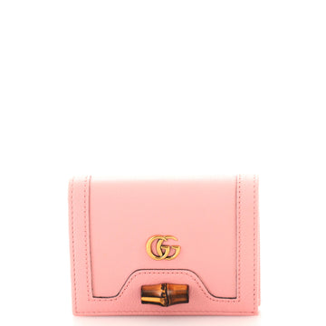 Gucci Diana Bamboo Flap Card Case Leather
