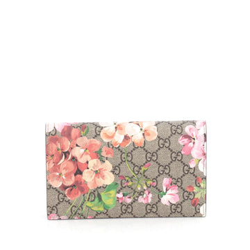 Gucci Chain Wallet Blooms Print GG Coated Canvas Pink 1923404