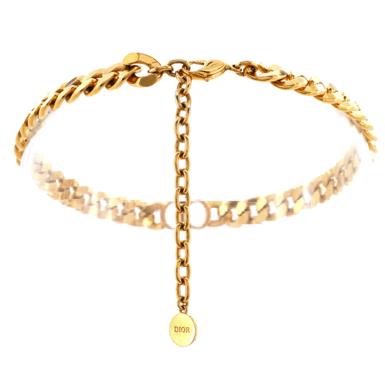 Christian Dior Danseuse Etoile Choker Necklace Metal Gold 1923451