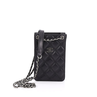 Chanel CC Phone Holder Crossbody Bag Quilted Lambskin 1923601