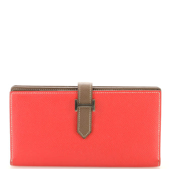 Hermes Bicolor Bearn Wallet Epsom Long
