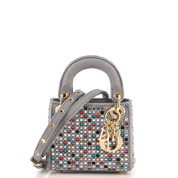 Christian Dior Lady Dior Bag Embellished Strass Micro