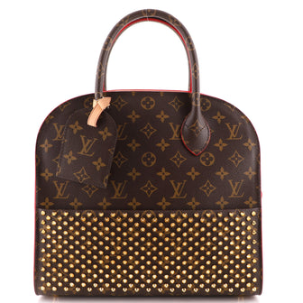 Louis Vuitton Christian Louboutin Shopping Bag Calf Hair and Monogram Canvas