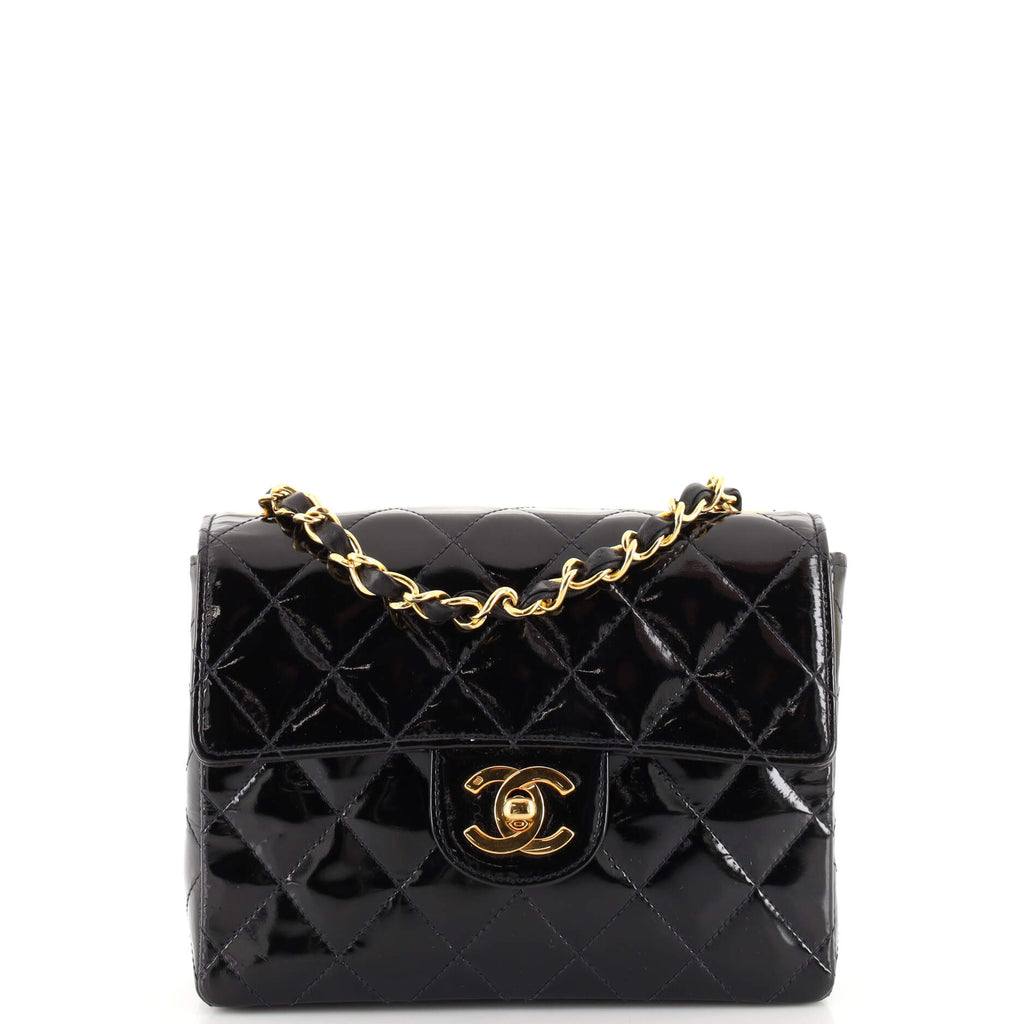 Chanel Vintage Classic Mini Square Flap Bag  Black Mini Bags Handbags   CHA779040  The RealReal