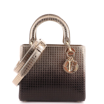 Christian Dior Lady Dior Bag Micro Cannage Ombre Metallic Calfskin Medium