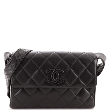Chanel Vintage Covered CC Flap Bag Quilted Lambskin Medium