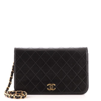 Chanel Vintage Full Flap Bag Quilted Lambskin Medium
