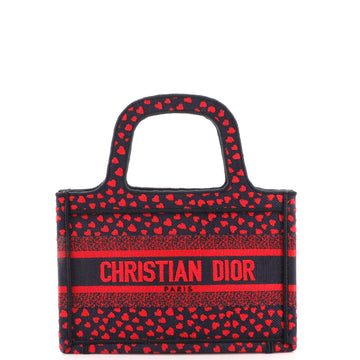 Christian Dior Book Tote I Love Paris Heart Embroidered Canvas Mini