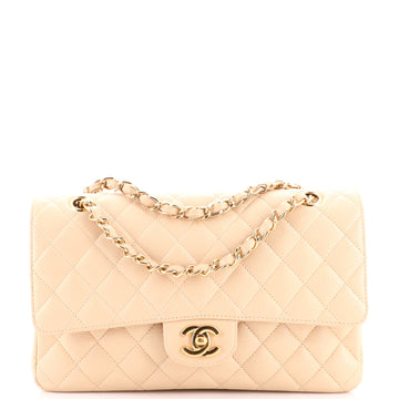 Chanel Vintage Classic Double Flap Bag Quilted Caviar Medium