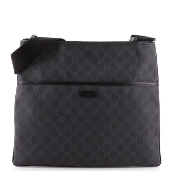Gucci Flat Messenger Bag GG Coated Canvas Large