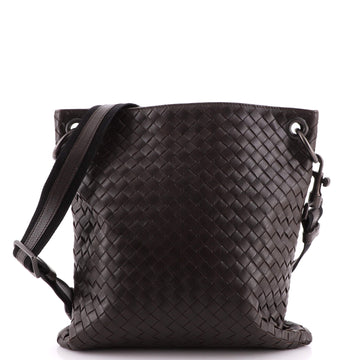 Bottega Veneta Flat Messenger Bag Intrecciato Nappa Small
