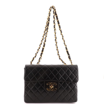 Chanel Vintage Classic Single Flap Bag Quilted Lambskin Jumbo
