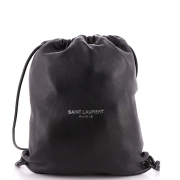 Saint Laurent Teddy Drawstring Backpack Leather Large