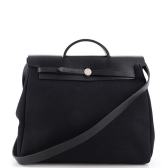 Hermes Herbag Toile and Leather MM