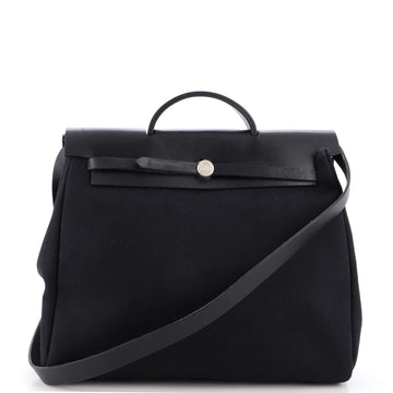 Hermes Herbag Toile and Leather MM
