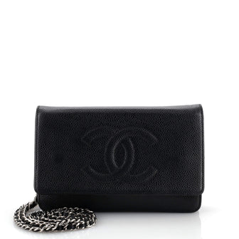 Chanel Timeless Wallet on Chain Caviar