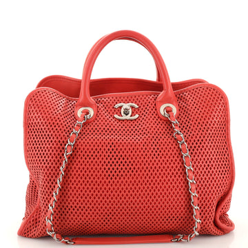 Chanel Up In The Air Convertible Tote Perforated Leather