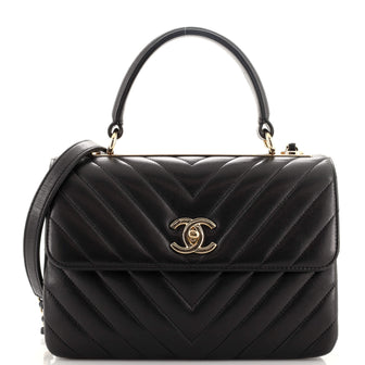 Chanel trendy cc small black, Chanel top handle bag