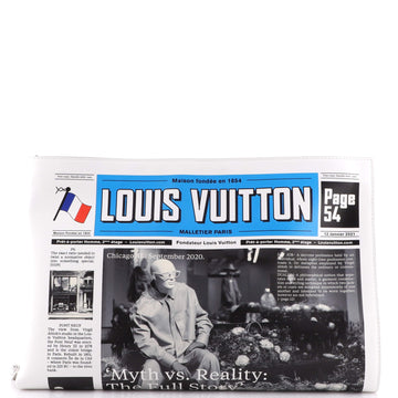 Newspaper Pouch Printed Leather