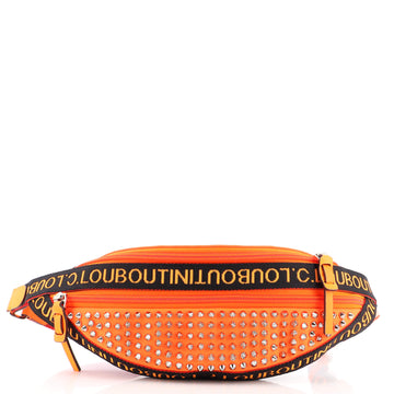Christian Louboutin Paris NYC Waist Bag Spiked Nylon