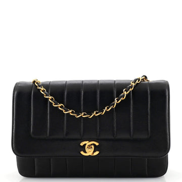Chanel Vintage CC Chain Flap Bag Vertical Quilt Lambskin Medium
