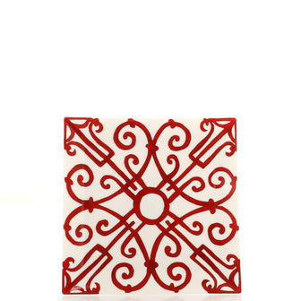 Hermes Balcon du Guadalquivir Square Plate Printed Porcelain Medium