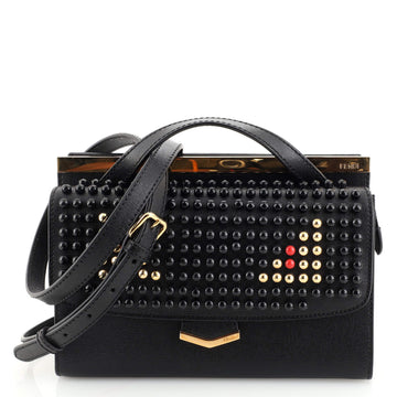 Fendi Demi Jour Monster Satchel Studded Leather