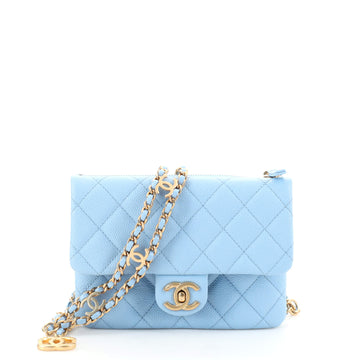 Chanel Pick Me Up Logo Chain Belt Bag Quilted Caviar
