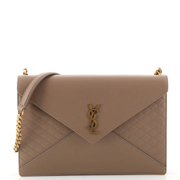 Saint Laurent Classic Envelope Shoulder Bag Quilted Leather Medium