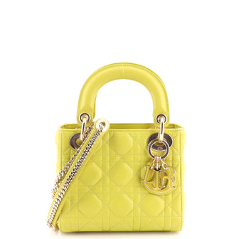 Christian Dior Lady Dior Chain Bag Cannage Quilt Lambskin Mini