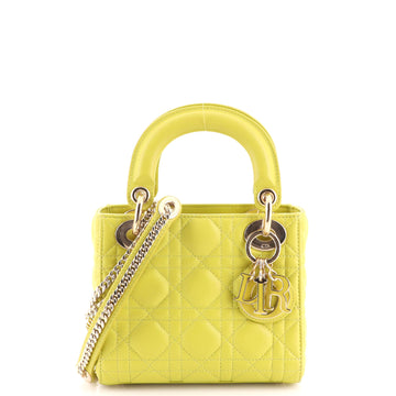 Christian Dior Lady Dior Chain Bag Cannage Quilt Lambskin Mini