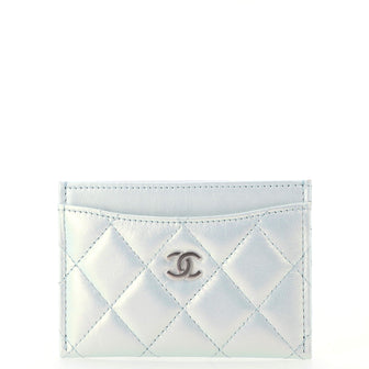 Chanel Classic Card Holder Quilted Iridescent Calfskin
