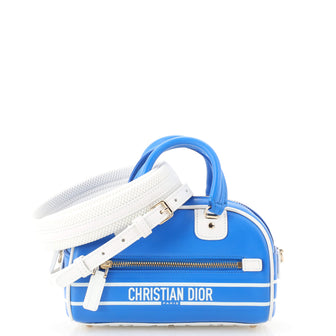 Christian Dior Vibe Zip Bowling Bag Leather Micro