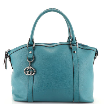 Gucci GG Charm Convertible Dome Satchel (Outlet) Leather Medium