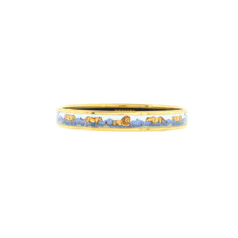 Hermes Bangle Bracelet Printed Enamel Narrow