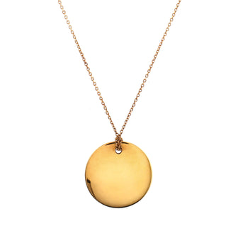 Tiffany & Co. Elsa Peretti Round Pendant Necklace 18K Yellow Gold