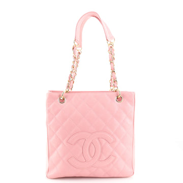 Chanel Petite Shopping Tote Quilted Caviar