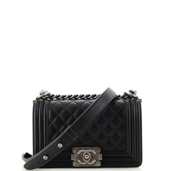 Chanel Boy Flap Bag Quilted Calfskin Small