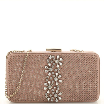 Valentino Garavani Frame Chain Clutch Embellished Leather Small