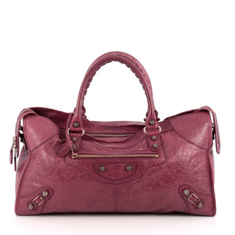 Balenciaga Part Time Giant Studs Handbag Leather Purple 1925708