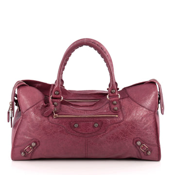 Balenciaga Part Time Giant Studs Handbag Leather Purple 1925708