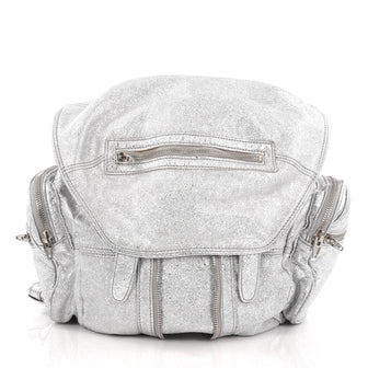 Alexander Wang Marti Backpack Leather Large Silver