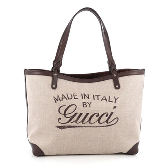 Gucci Craft Tote Canvas Medium Neutral 1925730