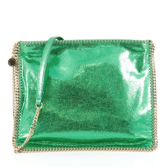 Stella McCartney Falabella Crossbody Messenger Bag Shaggy Deer Medium Green 1925736