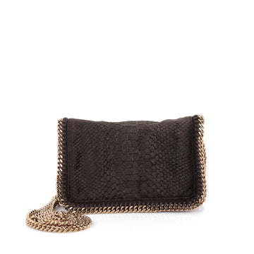 Stella McCartney Falabella Crossbody Bag Faux Snakeskin Mini Brown 1925737