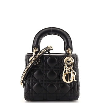 Christian Dior Lady Dior Chain Bag Cannage Quilt Lambskin Mini
