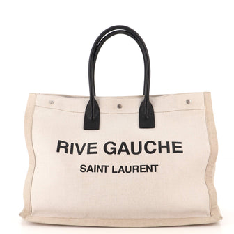 Saint Laurent Rive Gauche Shopper Tote Canvas Large