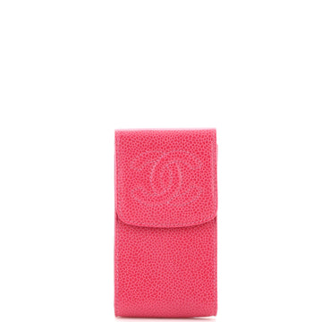 Chanel Vintage Timeless CC Phone Holder Pouch Caviar Mini